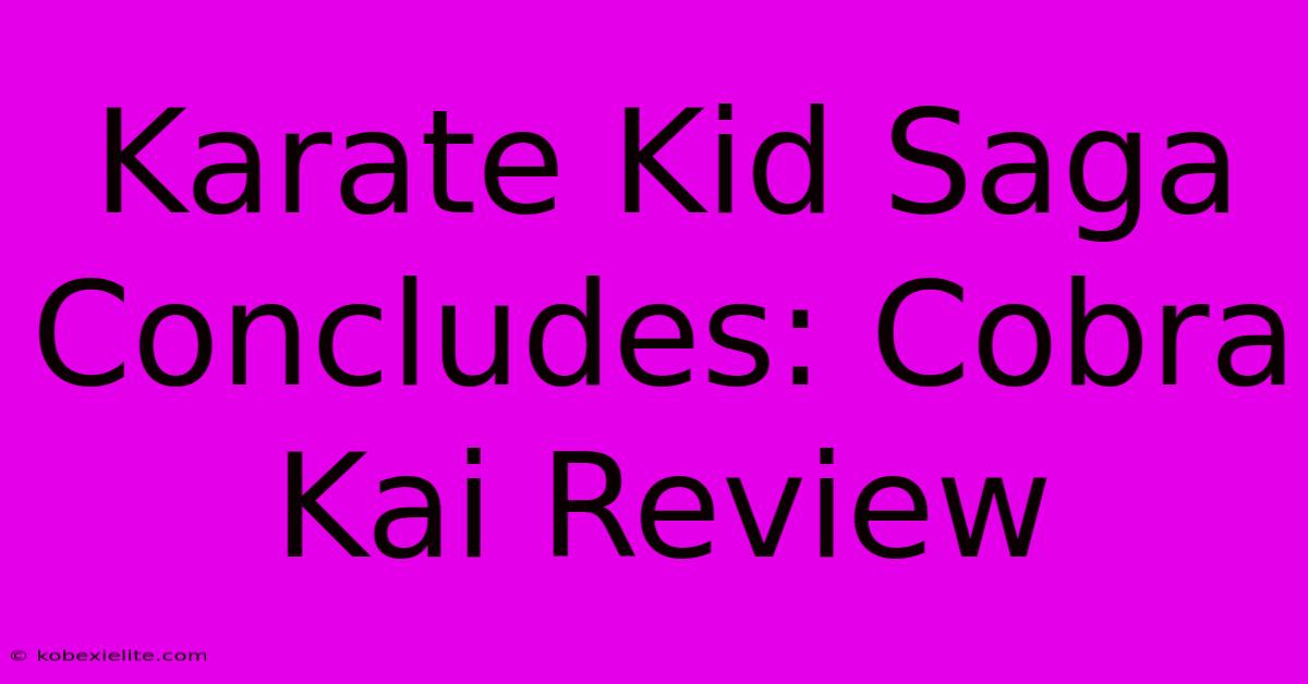 Karate Kid Saga Concludes: Cobra Kai Review