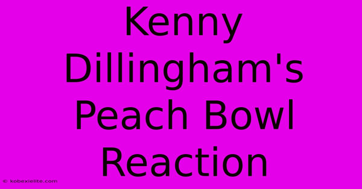 Kenny Dillingham's Peach Bowl Reaction