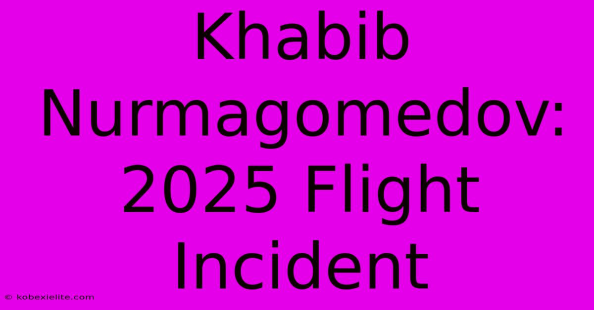 Khabib Nurmagomedov: 2025 Flight Incident