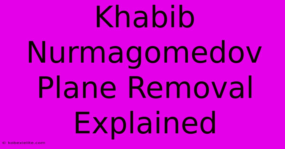 Khabib Nurmagomedov Plane Removal Explained