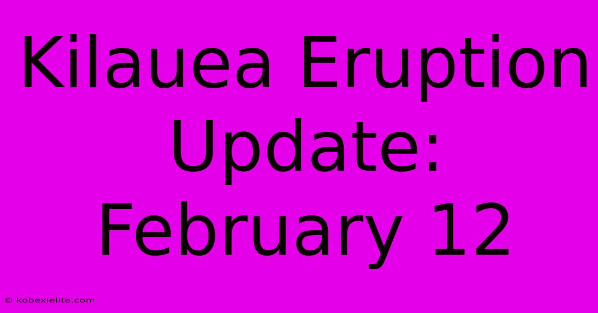 Kilauea Eruption Update: February 12