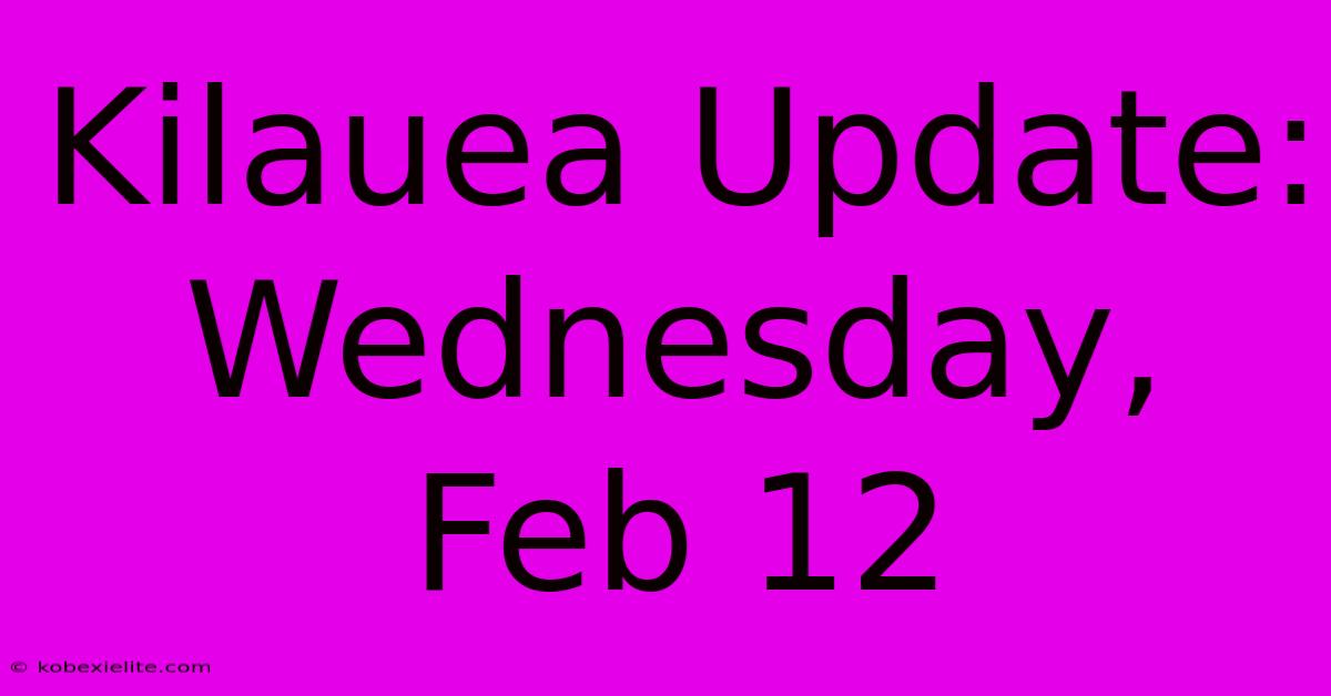 Kilauea Update: Wednesday, Feb 12