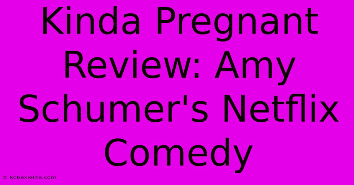 Kinda Pregnant Review: Amy Schumer's Netflix Comedy