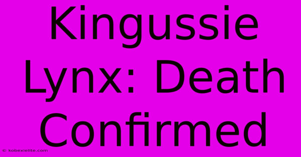 Kingussie Lynx: Death Confirmed