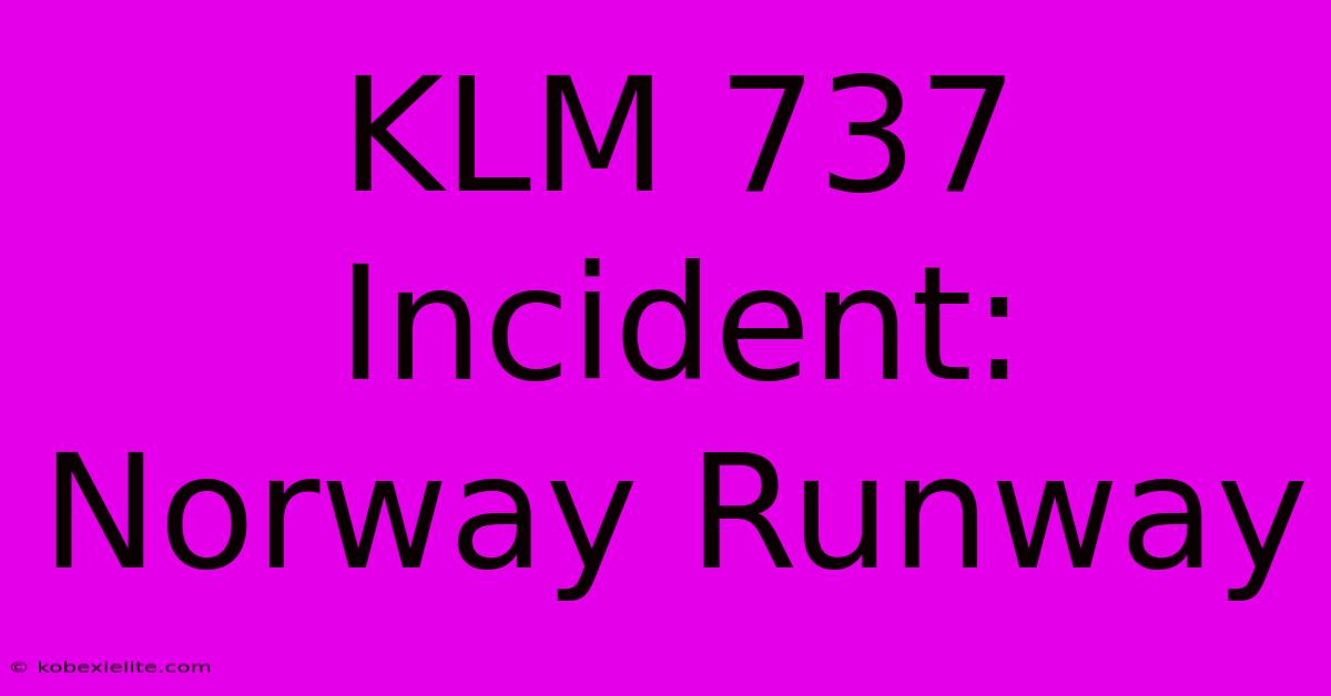 KLM 737 Incident: Norway Runway