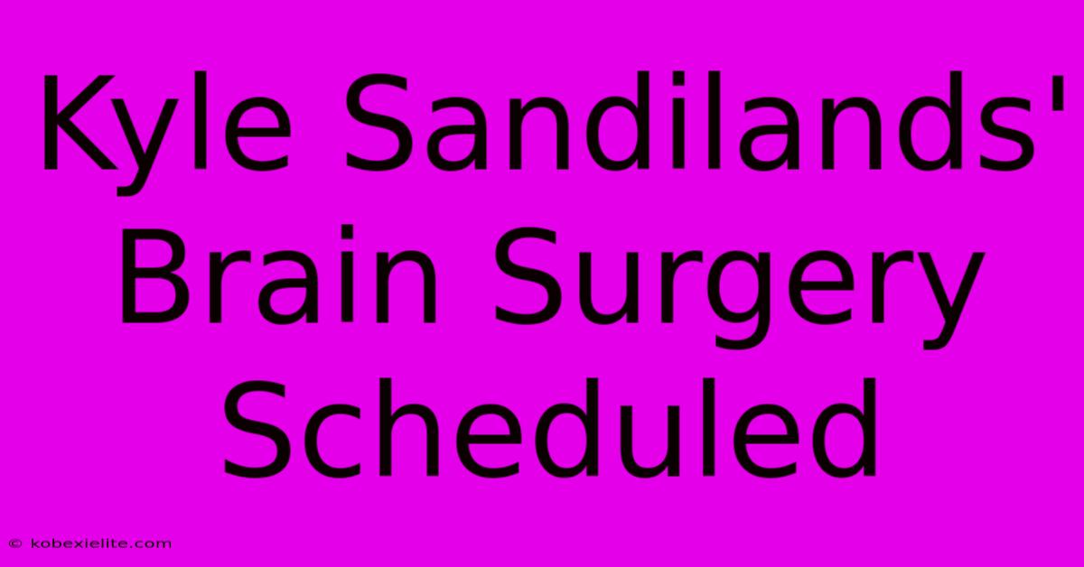 Kyle Sandilands' Brain Surgery Scheduled Kyle Sandilands' Brain Surgery Scheduled