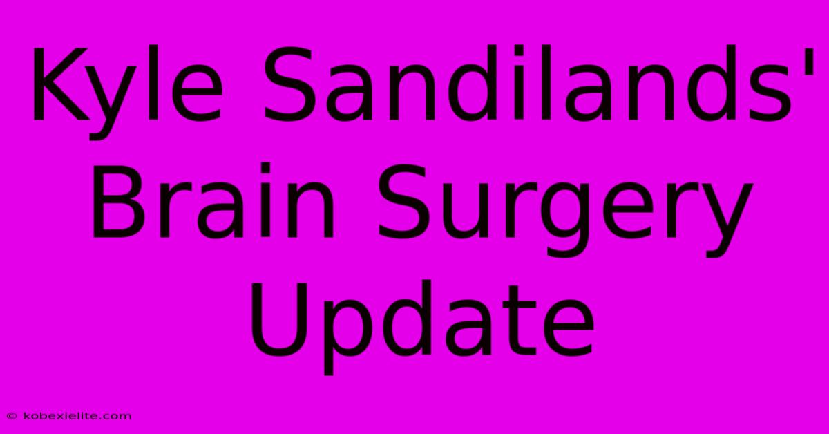 Kyle Sandilands' Brain Surgery Update Kyle Sandilands' Brain Surgery Update