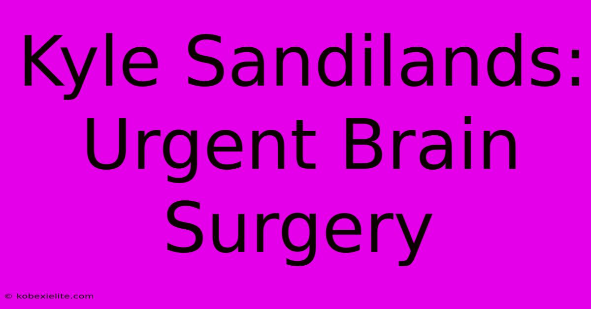 Kyle Sandilands: Urgent Brain Surgery Kyle Sandilands: Urgent Brain Surgery