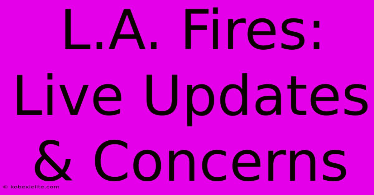 L.A. Fires: Live Updates & Concerns