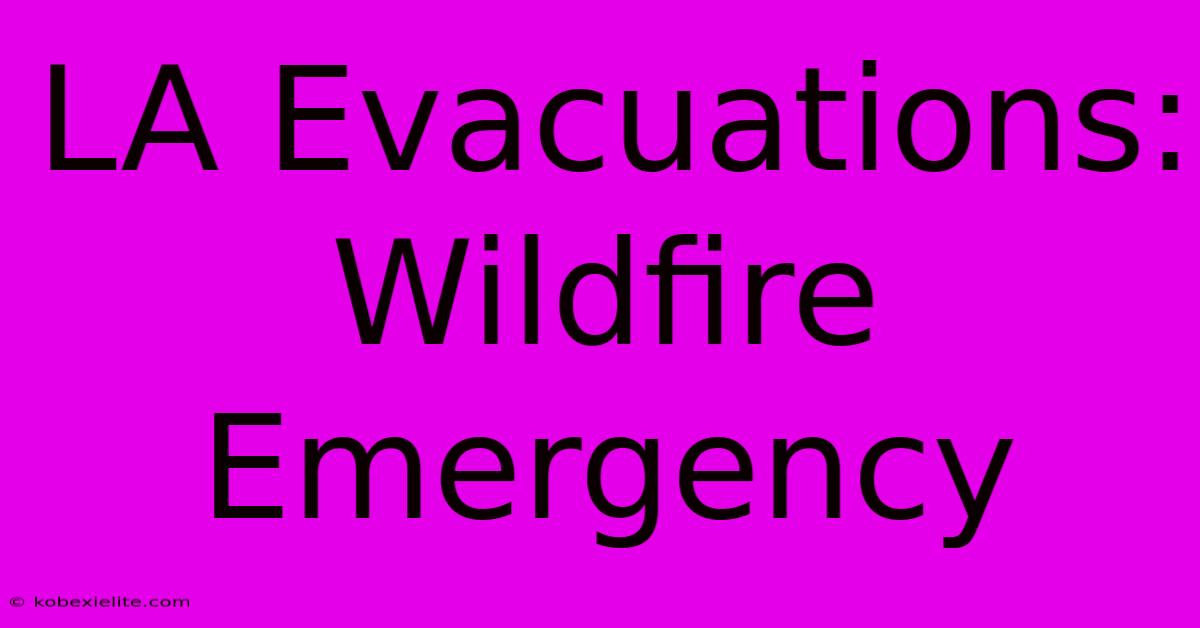 LA Evacuations: Wildfire Emergency