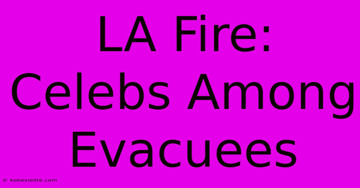 LA Fire: Celebs Among Evacuees