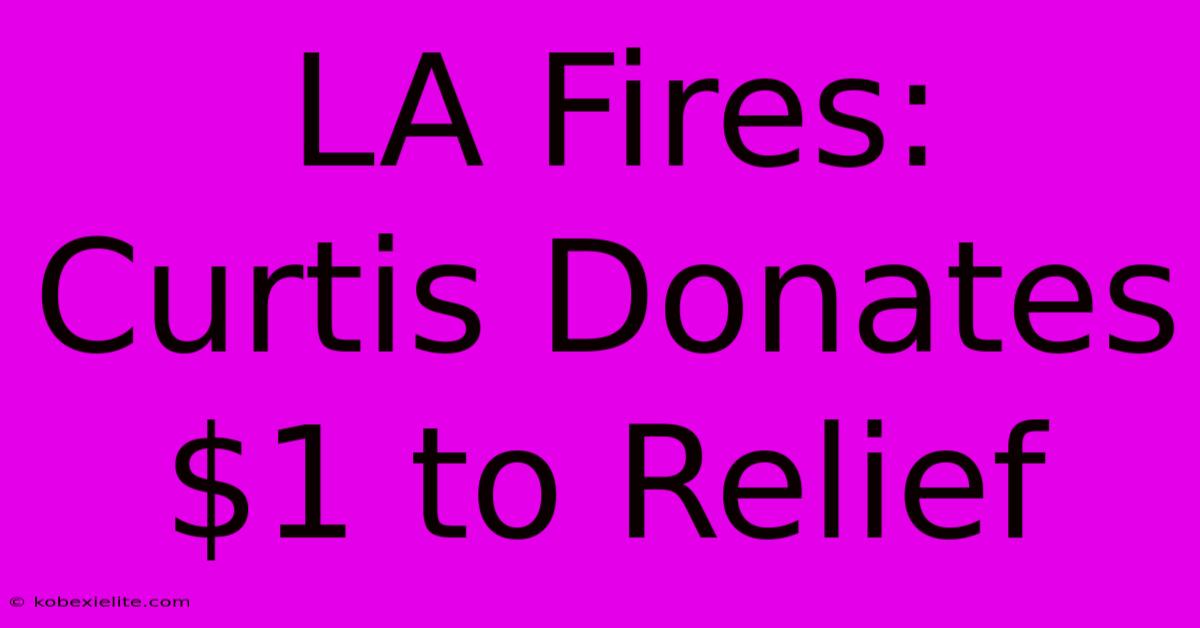 LA Fires: Curtis Donates $1 To Relief