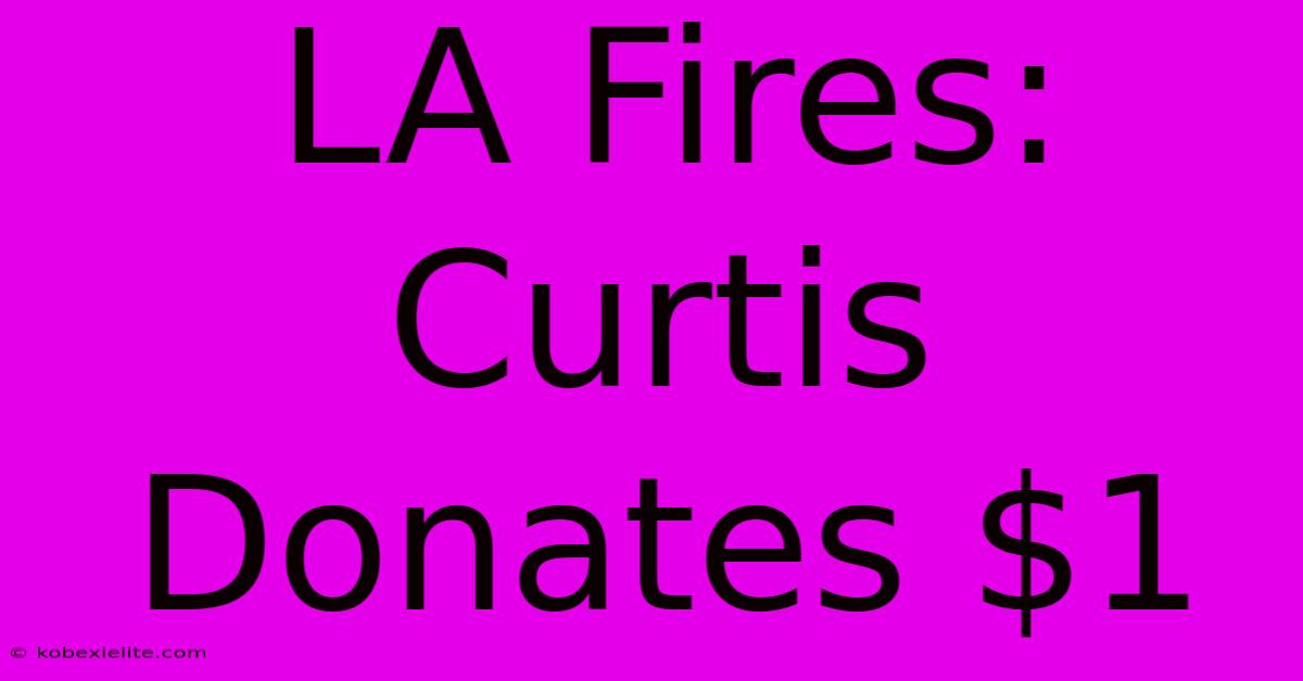 LA Fires: Curtis Donates $1