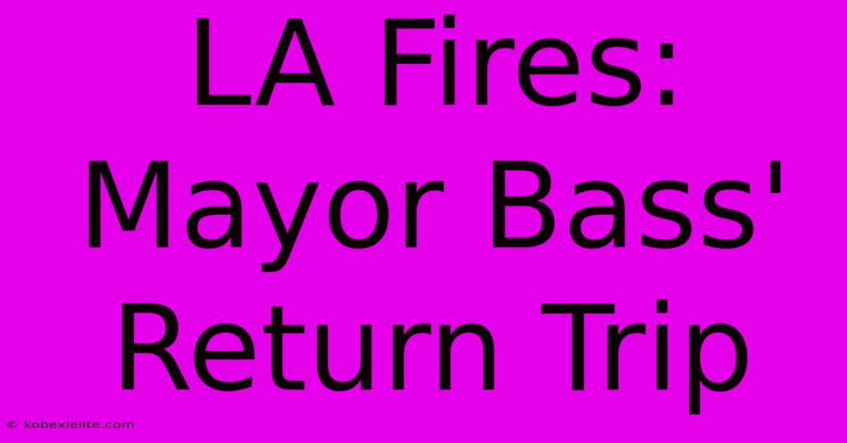 LA Fires: Mayor Bass' Return Trip