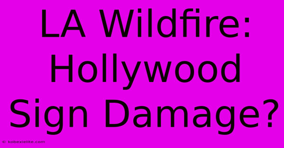 LA Wildfire: Hollywood Sign Damage?