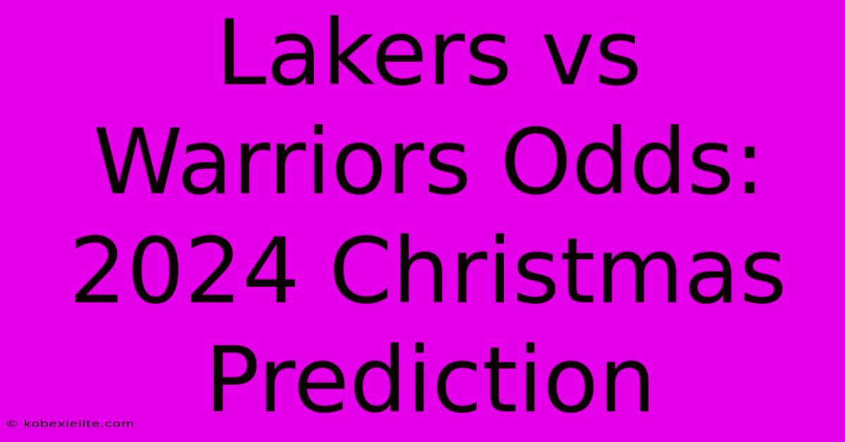 Lakers Vs Warriors Odds: 2024 Christmas Prediction