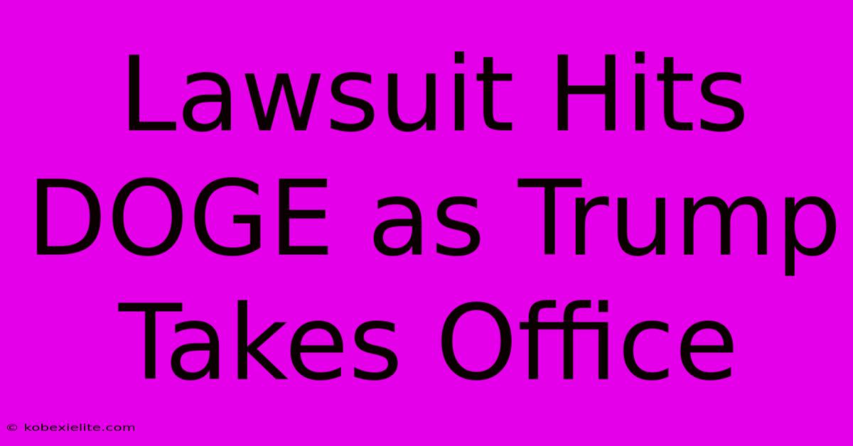 Lawsuit Hits DOGE As Trump Takes Office