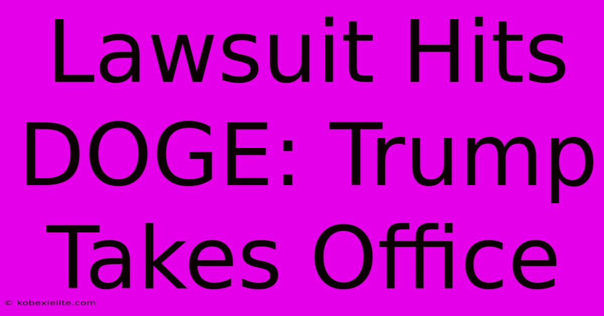 Lawsuit Hits DOGE: Trump Takes Office