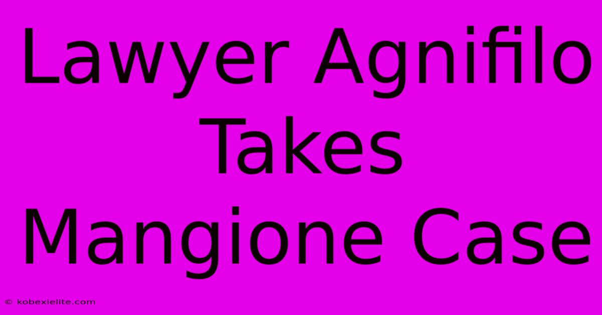 Lawyer Agnifilo Takes Mangione Case Lawyer Agnifilo Takes Mangione Case