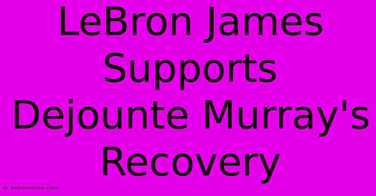 LeBron James Supports Dejounte Murray's Recovery