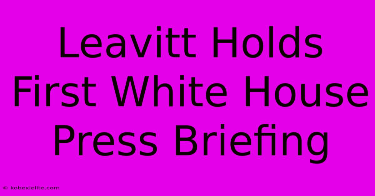 Leavitt Holds First White House Press Briefing