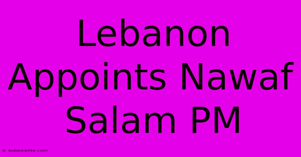 Lebanon Appoints Nawaf Salam PM