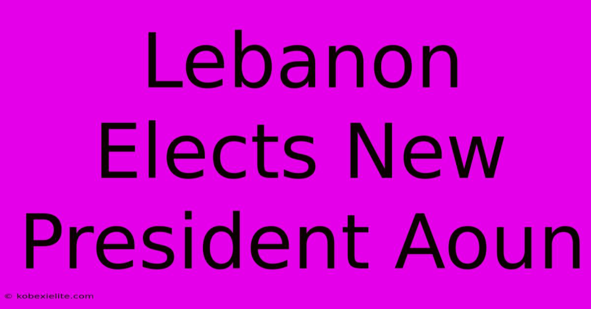 Lebanon Elects New President Aoun