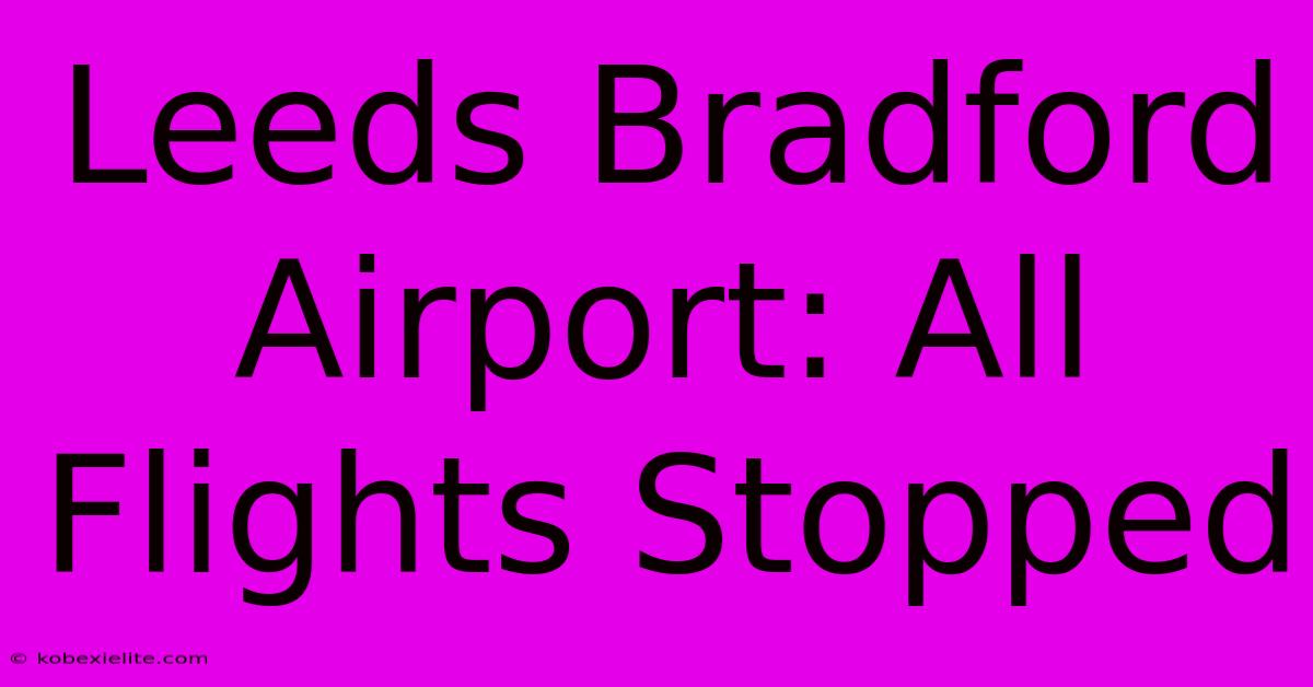 Leeds Bradford Airport: All Flights Stopped