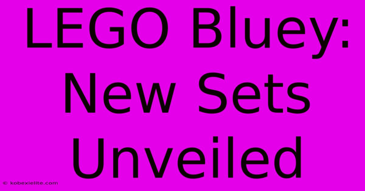 LEGO Bluey: New Sets Unveiled