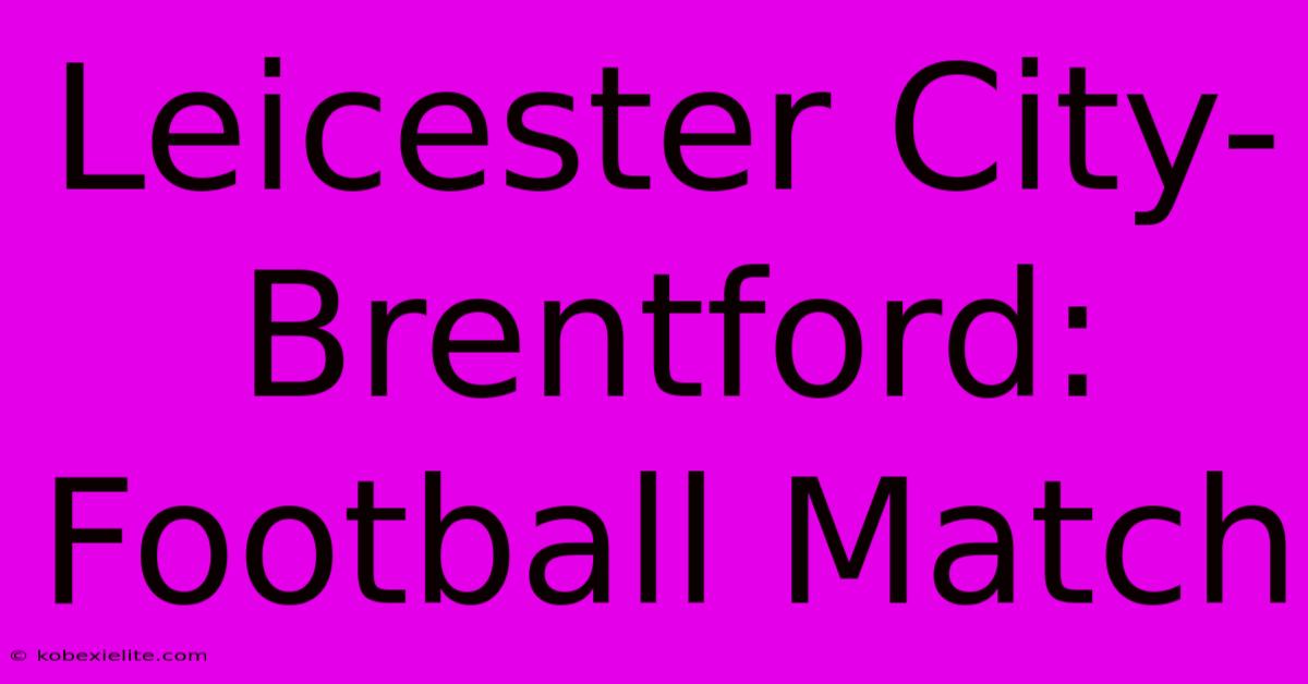 Leicester City-Brentford: Football Match