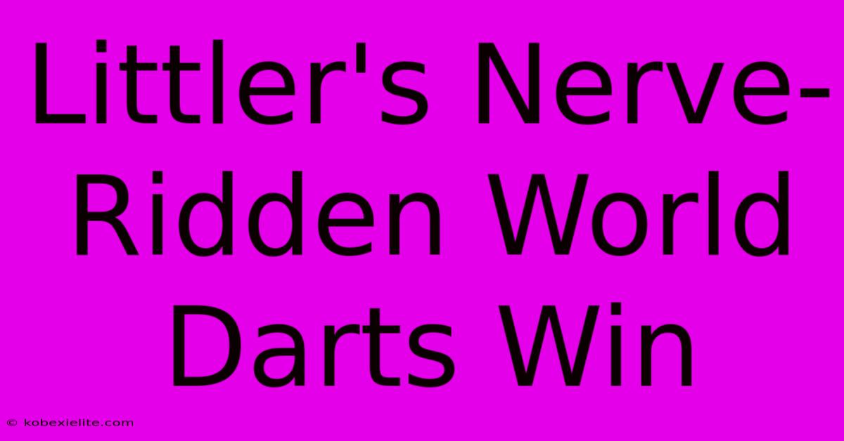 Littler's Nerve-Ridden World Darts Win