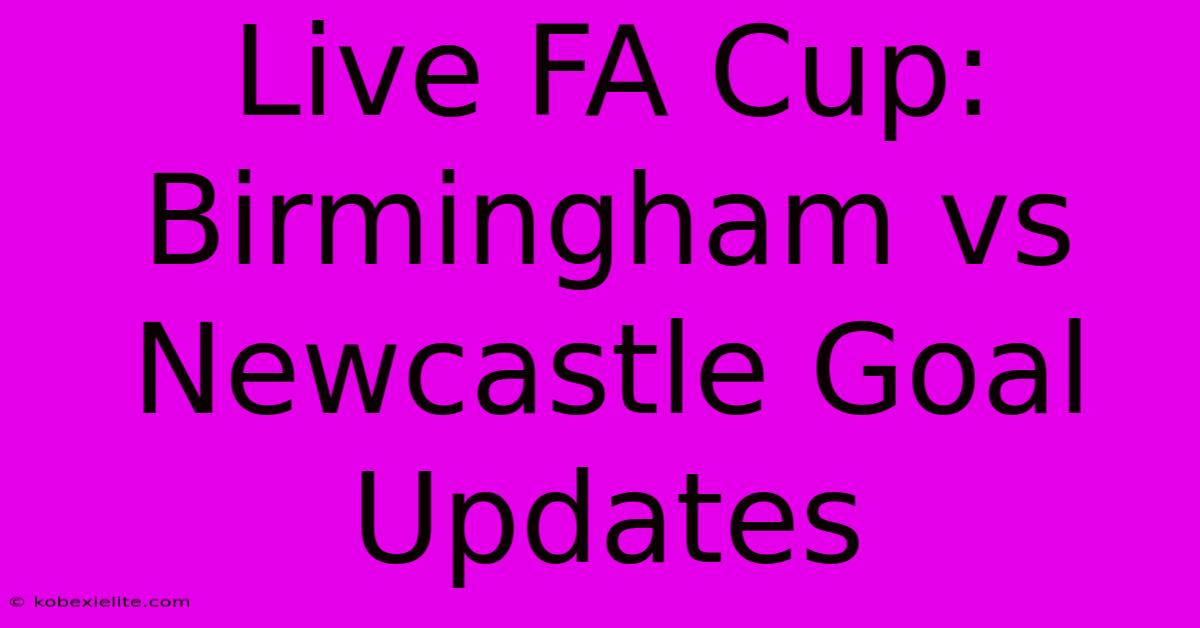 Live FA Cup: Birmingham Vs Newcastle Goal Updates