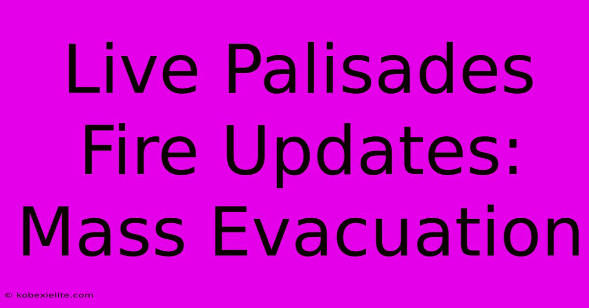 Live Palisades Fire Updates: Mass Evacuation