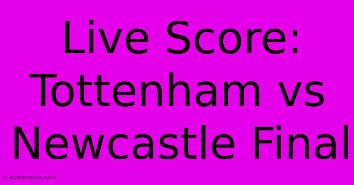 Live Score: Tottenham Vs Newcastle Final