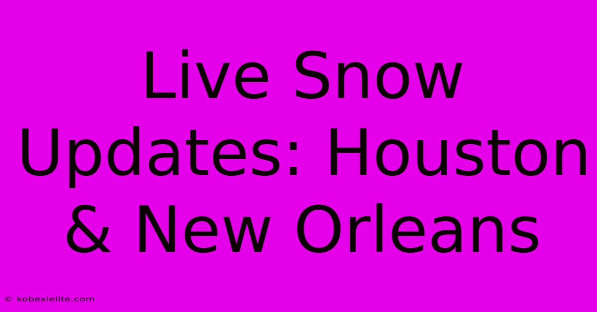 Live Snow Updates: Houston & New Orleans