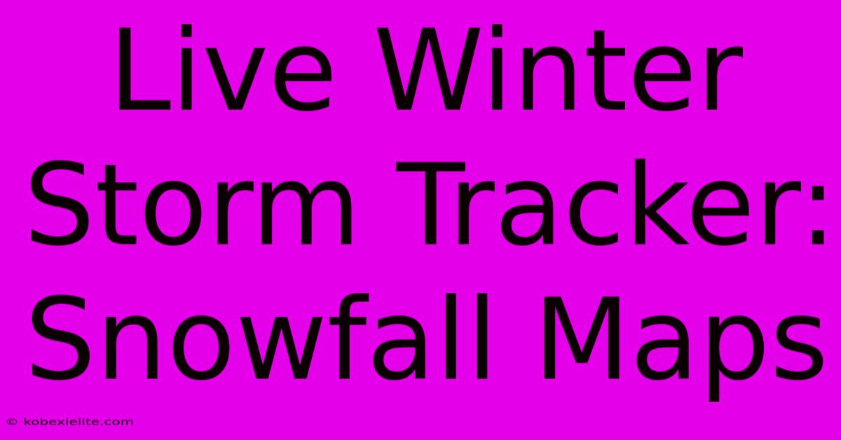 Live Winter Storm Tracker: Snowfall Maps