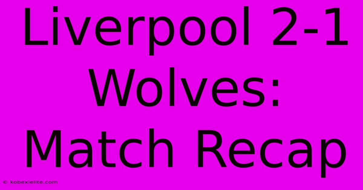 Liverpool 2-1 Wolves: Match Recap