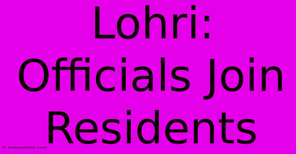 Lohri: Officials Join Residents