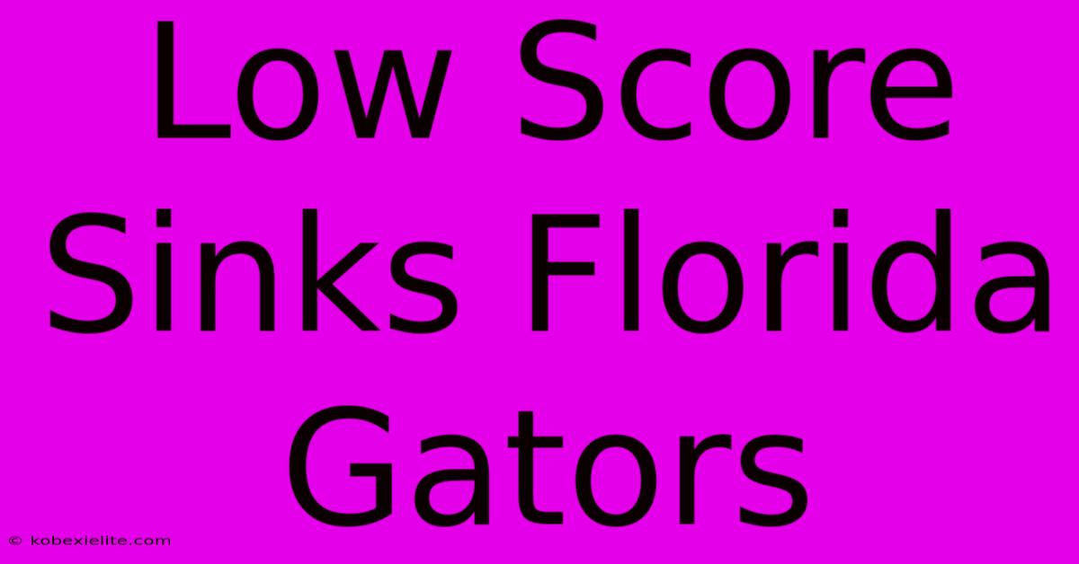 Low Score Sinks Florida Gators