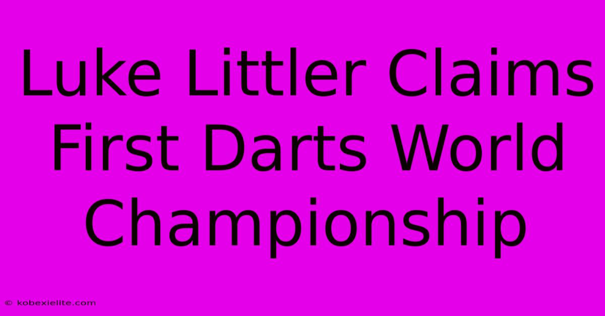 Luke Littler Claims First Darts World Championship