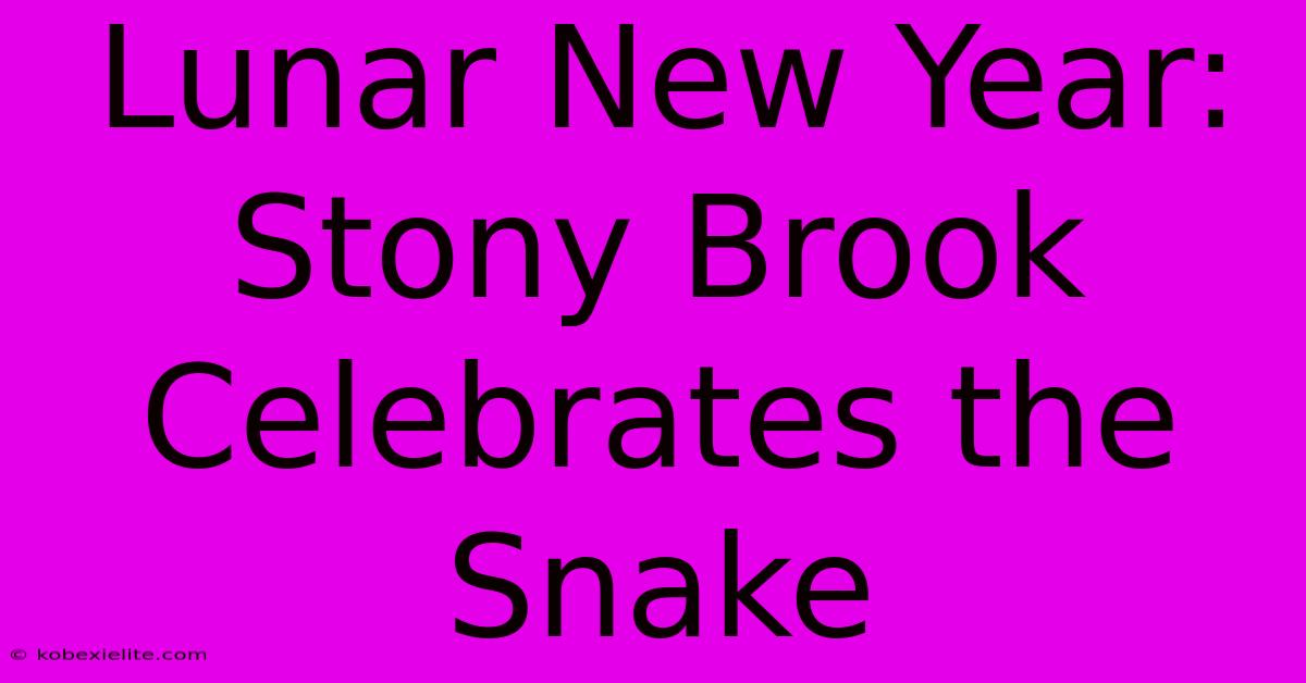 Lunar New Year: Stony Brook Celebrates The Snake