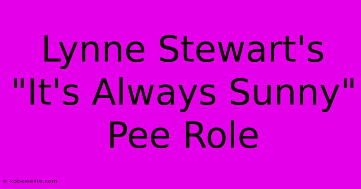 Lynne Stewart's 