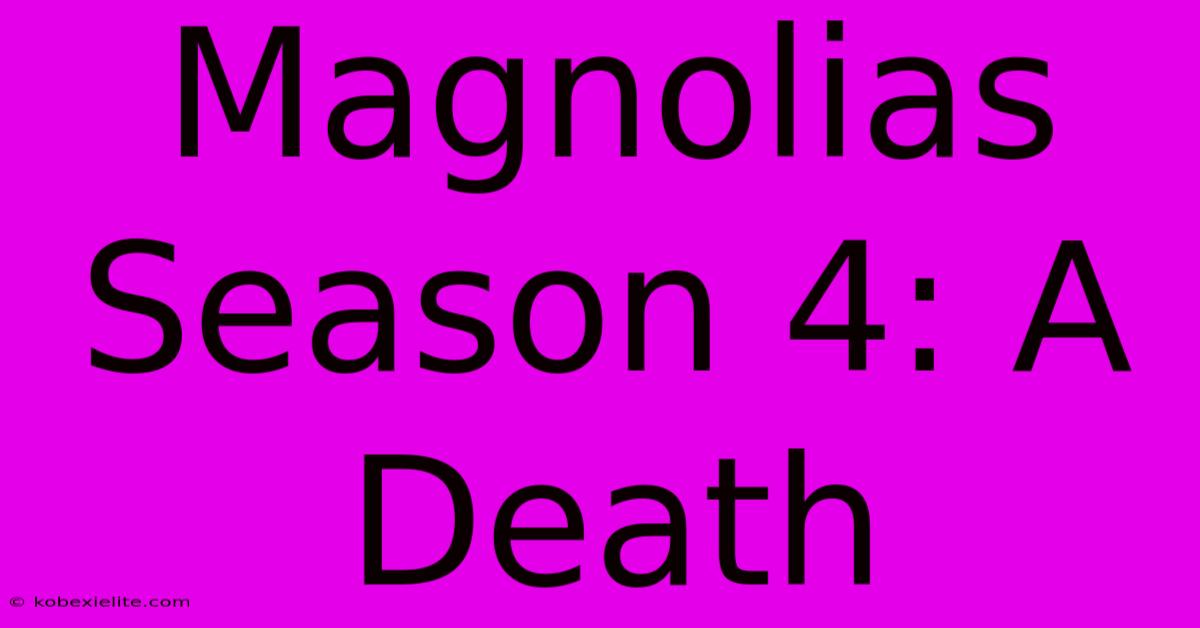 Magnolias Season 4: A Death