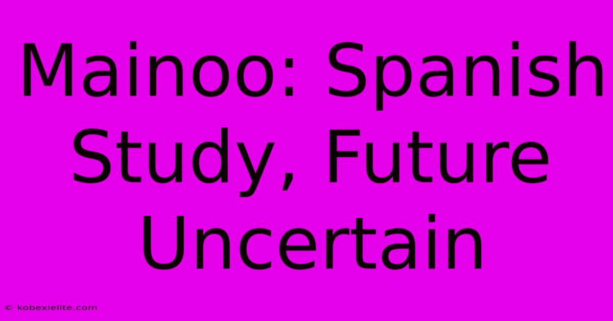 Mainoo: Spanish Study, Future Uncertain