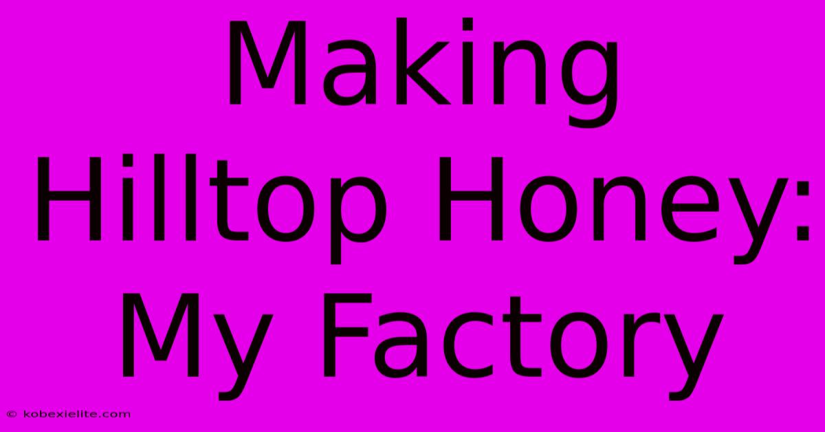 Making Hilltop Honey: My Factory