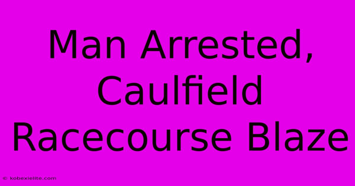 Man Arrested, Caulfield Racecourse Blaze