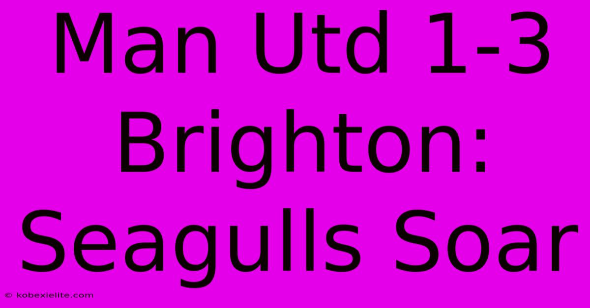 Man Utd 1-3 Brighton: Seagulls Soar