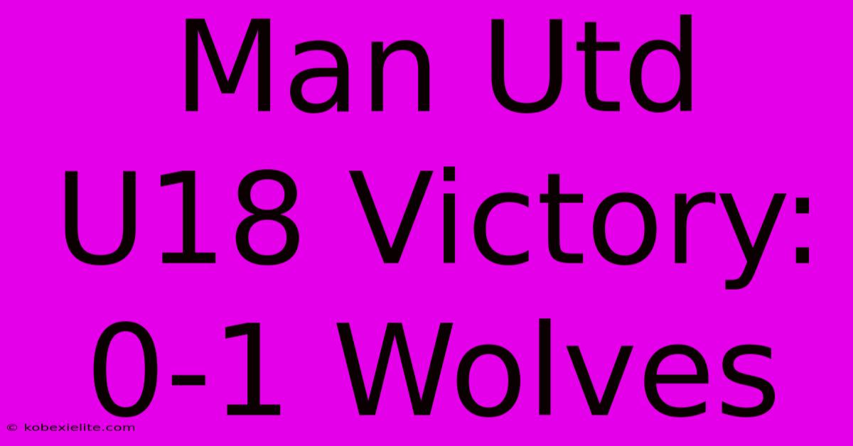 Man Utd U18 Victory: 0-1 Wolves