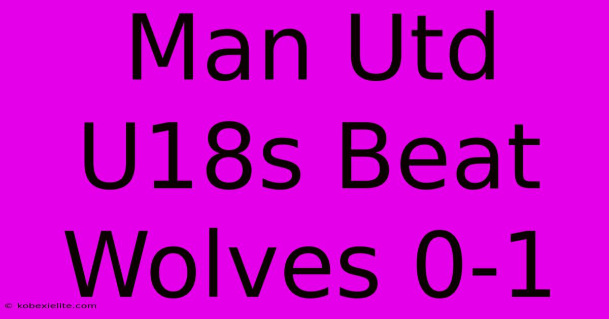 Man Utd U18s Beat Wolves 0-1