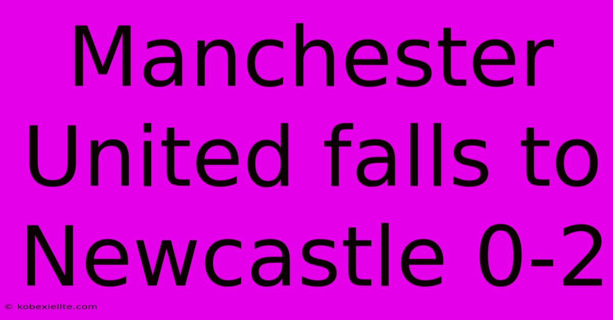 Manchester United Falls To Newcastle 0-2